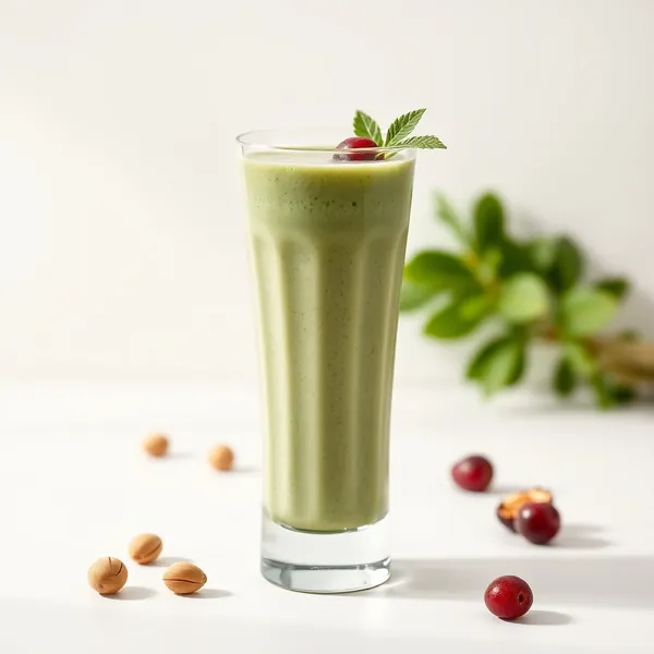 Smoothie au Lait de Pistache et Spiruline Basse Calorie