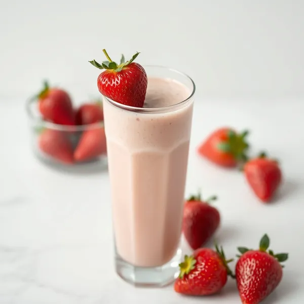 Smoothie Basse en Calories de Fraise et Eau de Coco