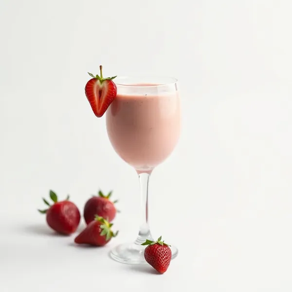 Smoothie Basse Calorie à la Fraise et au Lait de Cannabis
