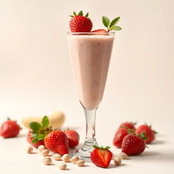 Smoothie Basso Calorie di Fragola e Pistacchio