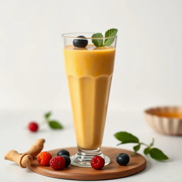 Smoothie Basse en Calories de Curcuma et Lait de Cajou