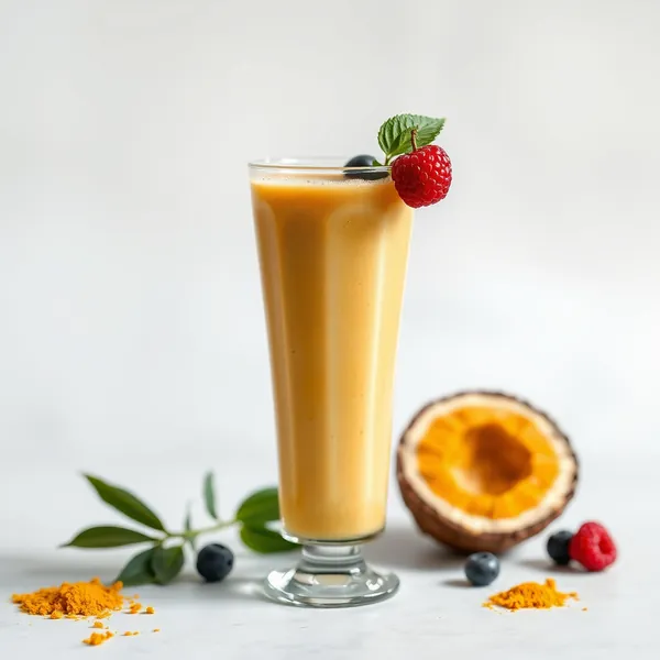 Smoothie Basse Calorie de Curcuma et Eau de Coco