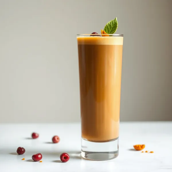 Smoothie de Café Frio com Cúrcuma Baixo em Calorias