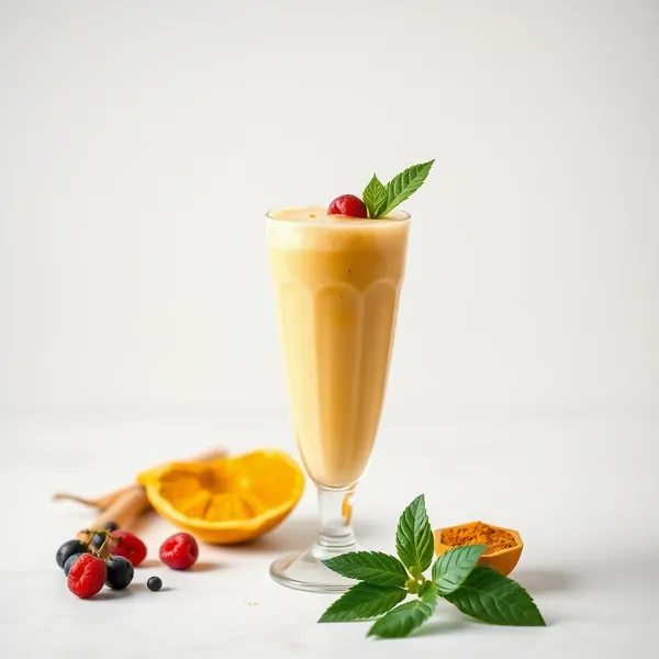 Smoothie Basse Calorie au Curcuma et au Yaourt Grec