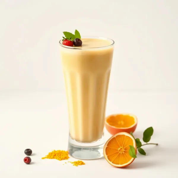 Smoothie Basse Calorie de Curcuma et Lait de Cannabis