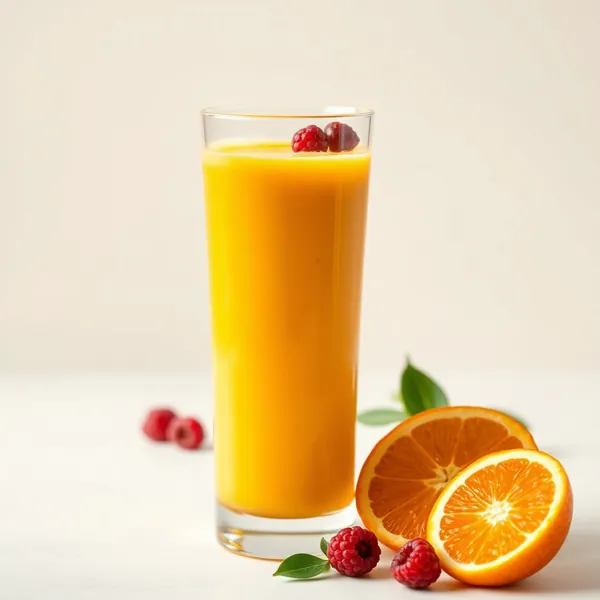 Smoothie Orange et Curcuma Bas en Calories