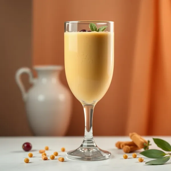Smoothie Basso in Calorie con Curcuma e Latte di Piselli