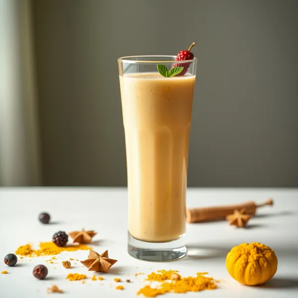 Smoothie Basse en Calories de Curcuma et Lait d'Epelte