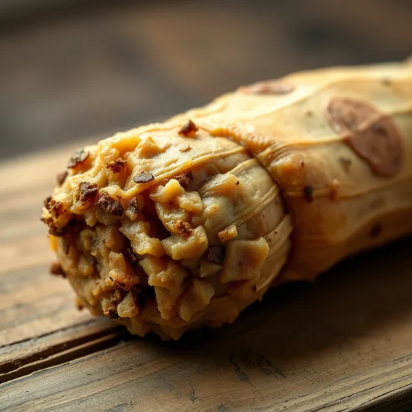 Zerdrückte Burdock-Wurzel