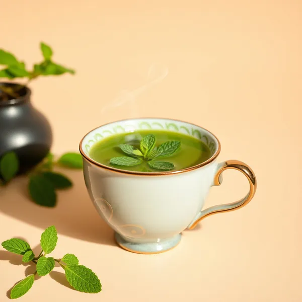 Chá de Matcha Cerimonial com Hortelã