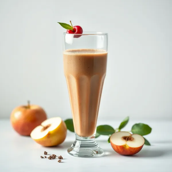 Smoothie au Cacao en Poudre et Jus de Pomme