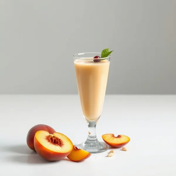 Pfirsich-Macadamia-Milch-Smoothie