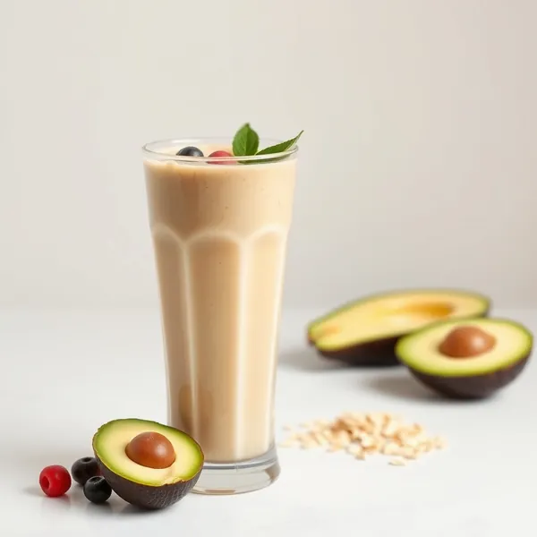 Nutty Avocado Oat Milk Smoothie
