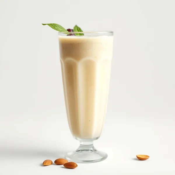 Smoothie mit Banane, Mandel und Kokosmilch