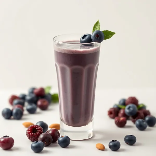 Nutty Blueberry Almond Milk Smoothie