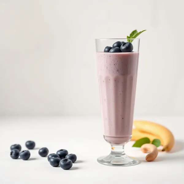 Smoothie de Noz e Mirtilo com Leite de Caju