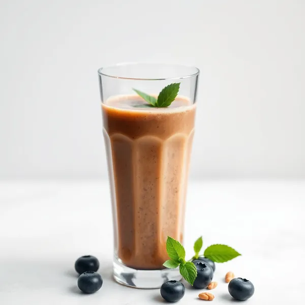 Batido de Café Frío con Arándanos y Nueces