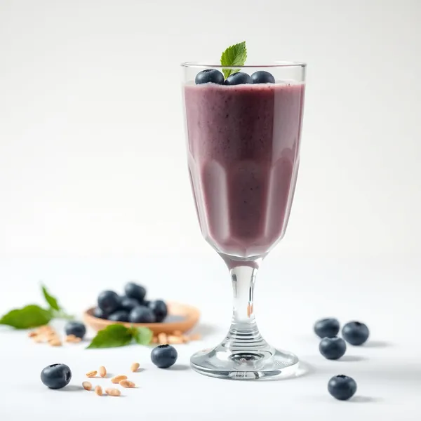 Nuss-Blaubeere-Hanfmilch-Smoothie