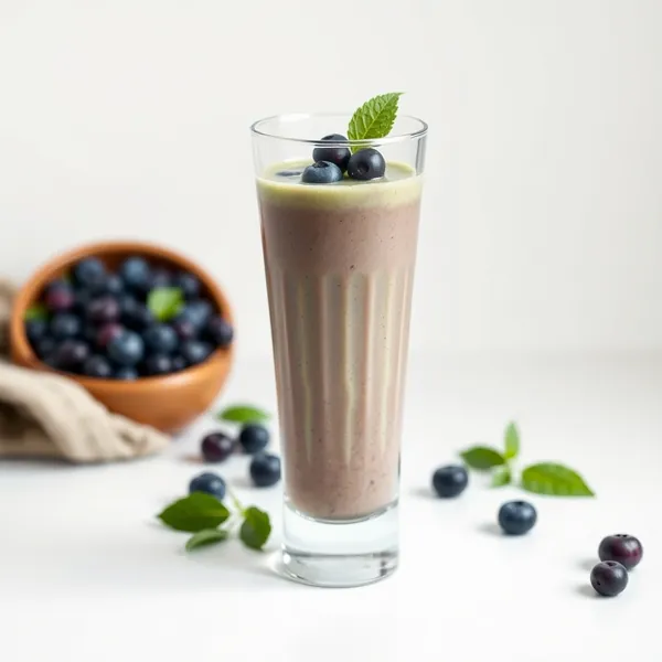 Nuss-Blaubeere-Matcha-Smoothie