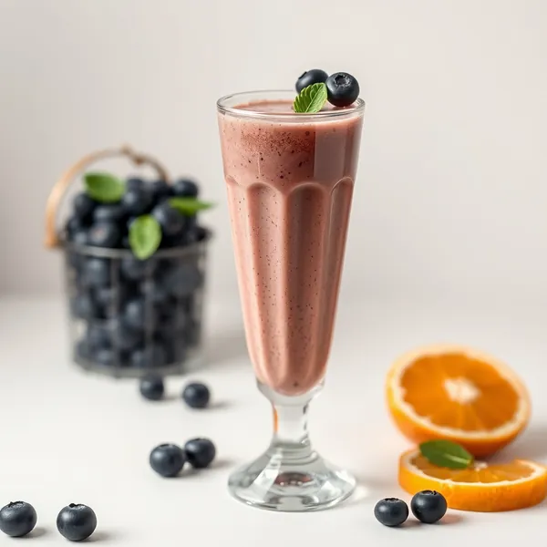 Nutty Blueberry Orange Juice Smoothie