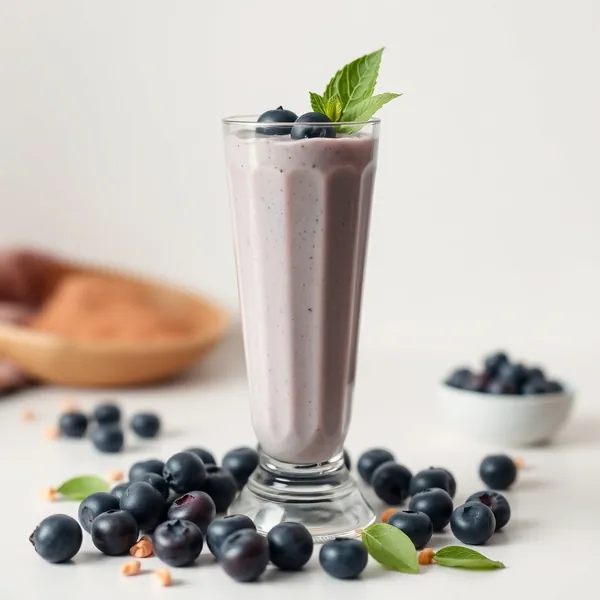 Batido de Arando e Leite de Ervilha
