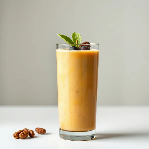 Nussiger Mango-Kaltbrühkaffee-Smoothie
