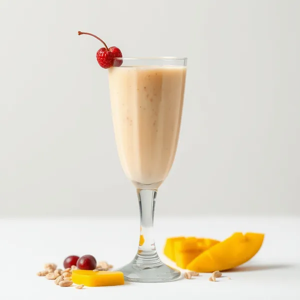 Nutty Mango Rice Milk Smoothie