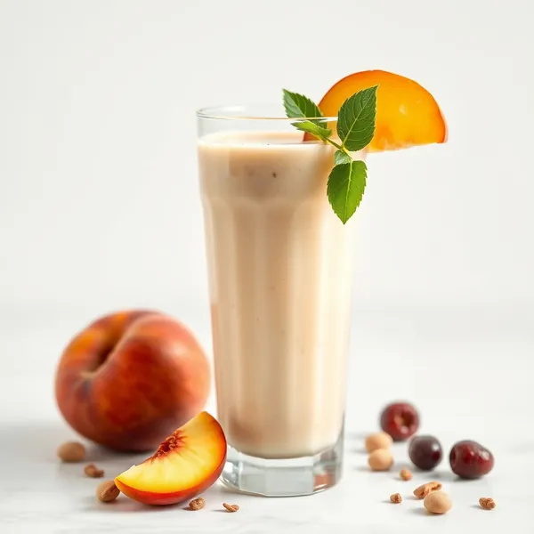 Nutty Peach Macadamia Milk Smoothie