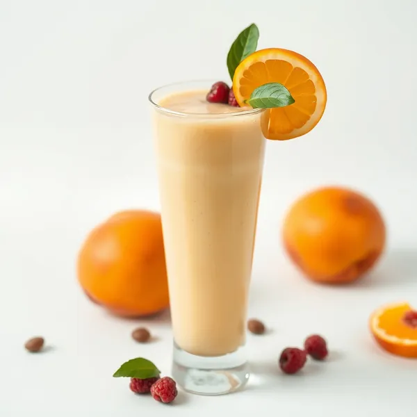 Smoothie di Pesca, Noci e Succo d'Arancia