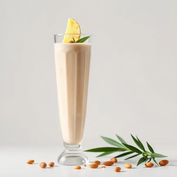 Batido de Nuez y Piña con Leche de Almendra