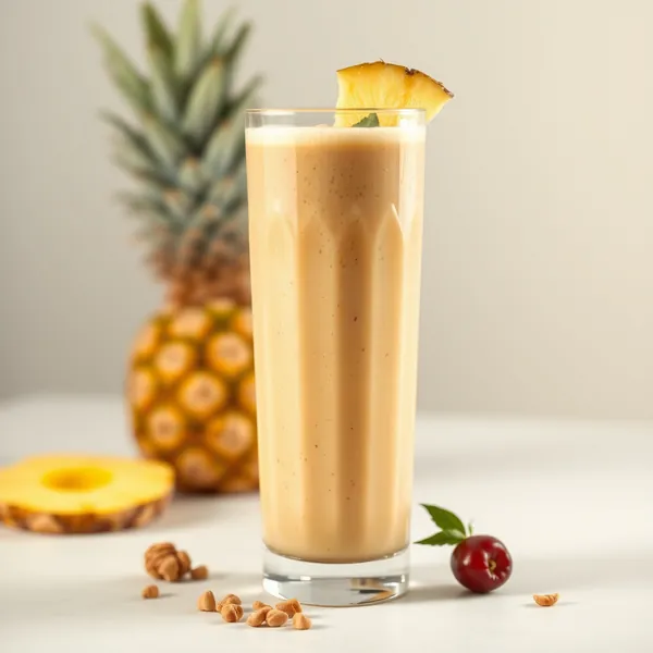 Batido de Piña y Manzana con Nueces