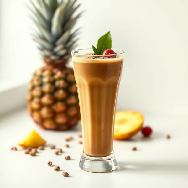 Smoothie Freddo al Caffè, Ananas e Noci