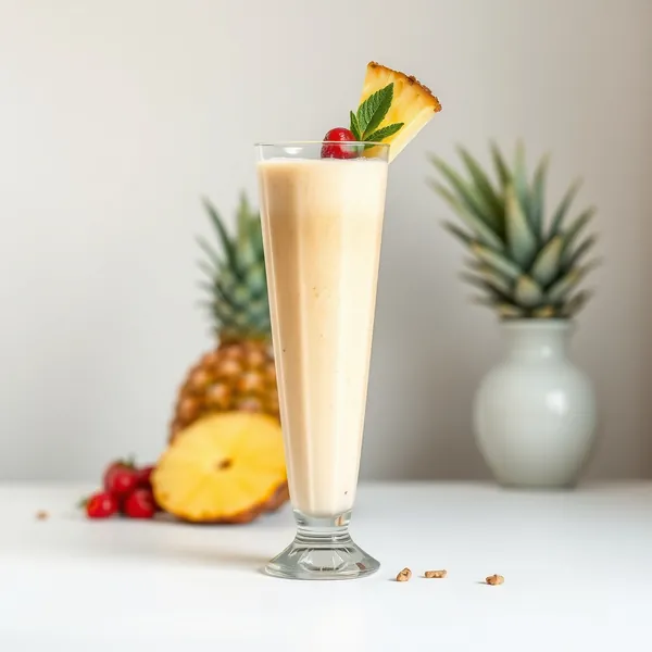 Smoothie di Yogurt Greco con Ananas e Noci