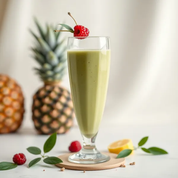Nutty Pineapple Matcha Tea Smoothie
