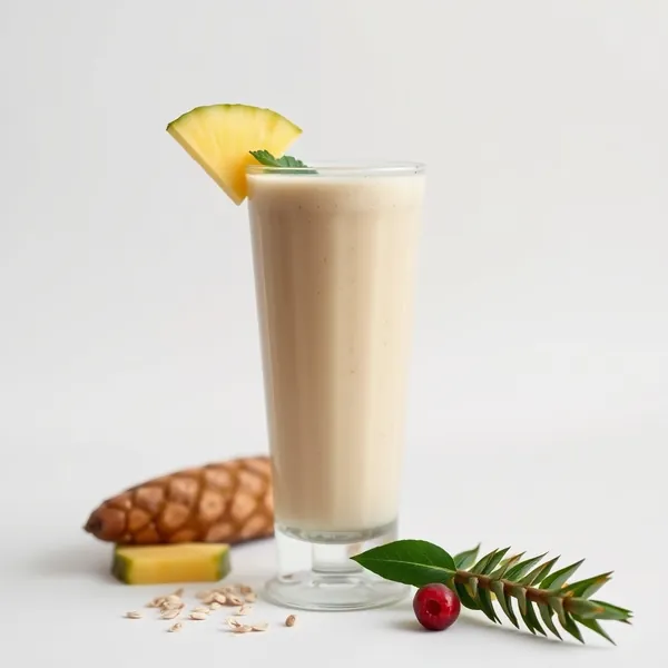 Nutty Pineapple Oat Milk Smoothie