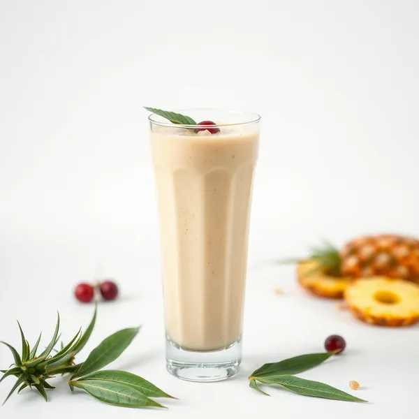 Nutty Pineapple Rice Milk Smoothie