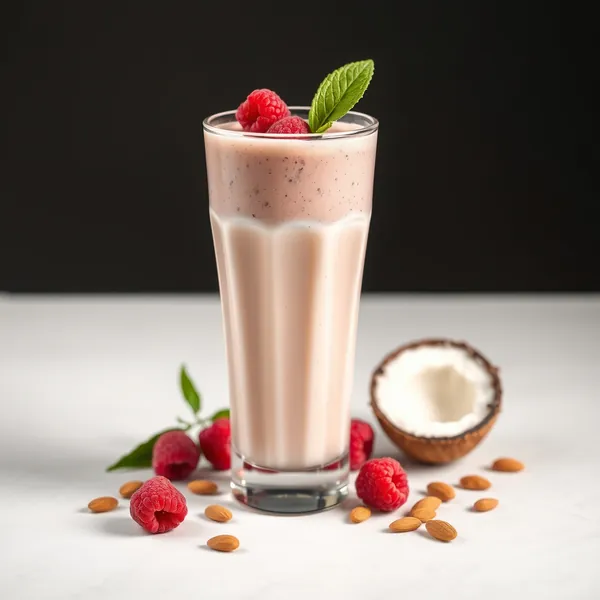 Smoothie Noix, Framboise, Amande et Lait de Coco