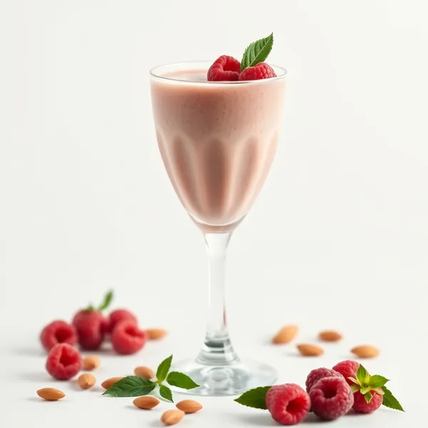 Smoothie Lampone e Latte di Mandorla