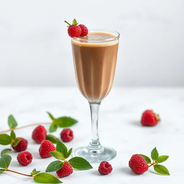 Smoothie Frio de Café com Framboesa e Nozes