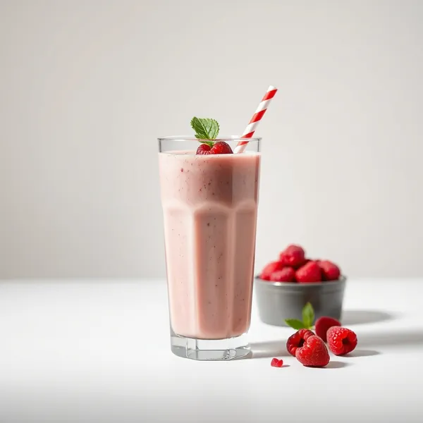 Batido de Leche de Cáñamo y Frambuesa