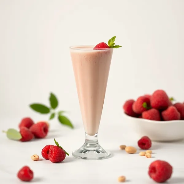 Nutty Raspberry Macadamia Milk Smoothie