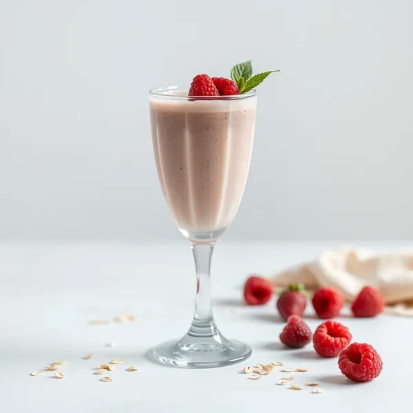 Nutty Raspberry Oat Milk Smoothie