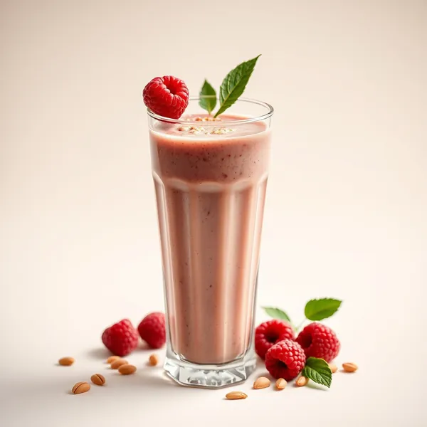 Nussiger Himbeer-Proteinshake