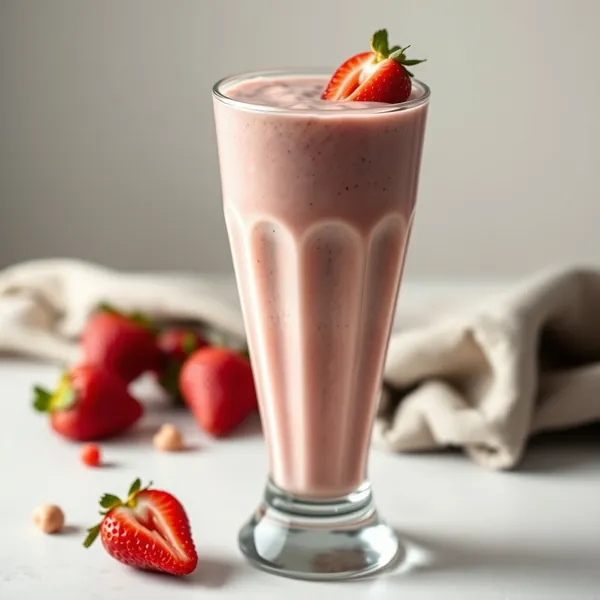 Nutty Strawberry Cashew Milk Smoothie