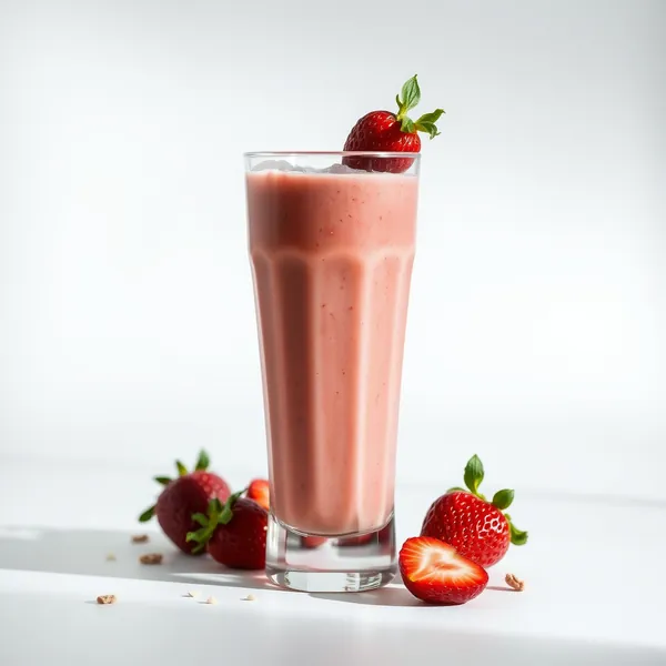 Smoothie de Morango com Nozes e Água de Coco