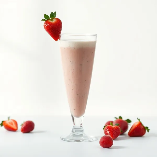Smoothie de Morango com Iogurte Grego e Nozes