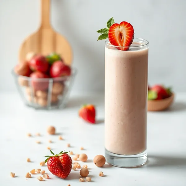 Smoothie de Morango e Avelã