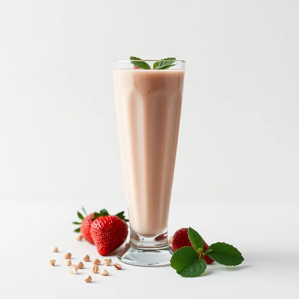 Smoothie de Noz e Morango com Leite de Macadâmia