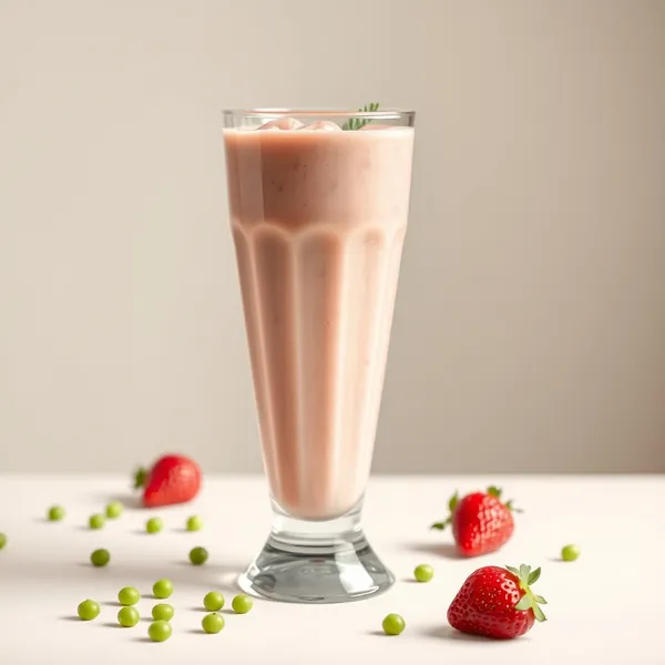 Erdbeer-Nuss-und-Erbsenmilch-Smoothie