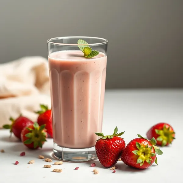 Frullato di Latte di Farro e Fragole